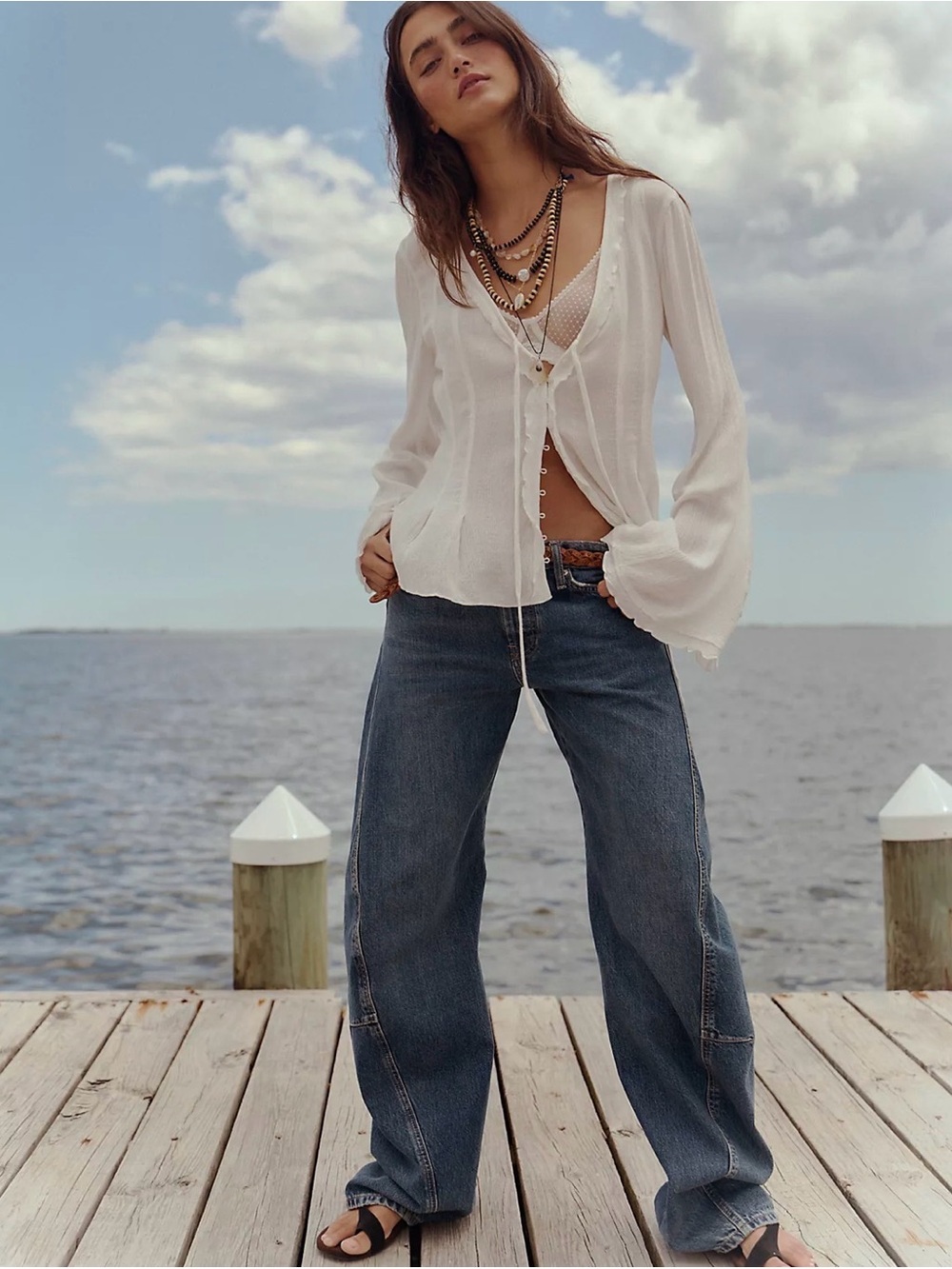 Free People Amorella Blouse size small